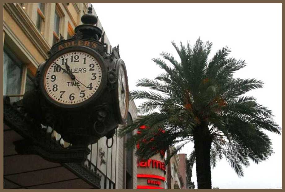 Adler's Clock on Canal Street in New Orleans