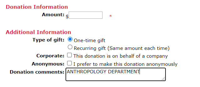 Donate to Anthropology